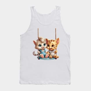 Couple Cat Swinging Tank Top